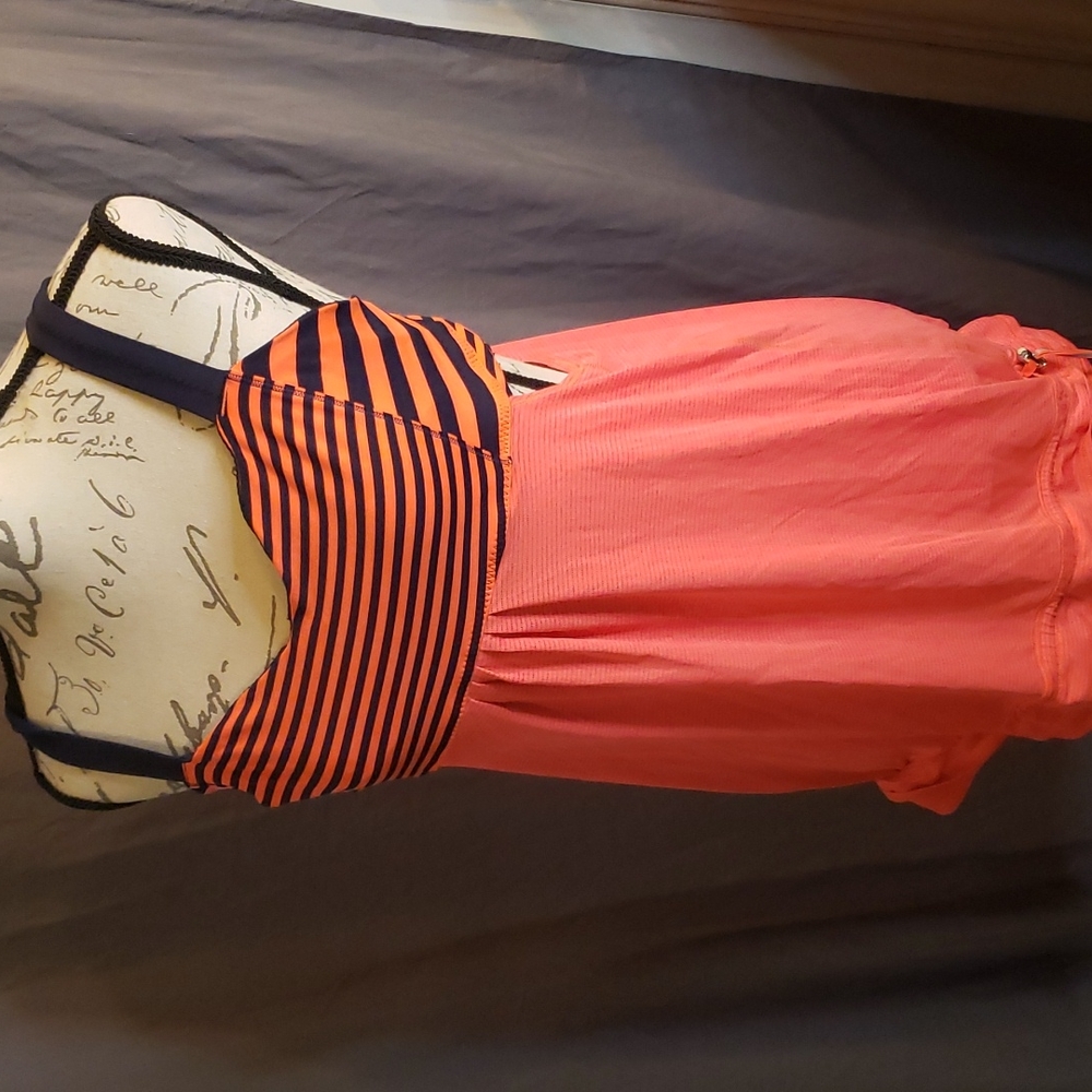Lululemon tanktop coral striped size 12